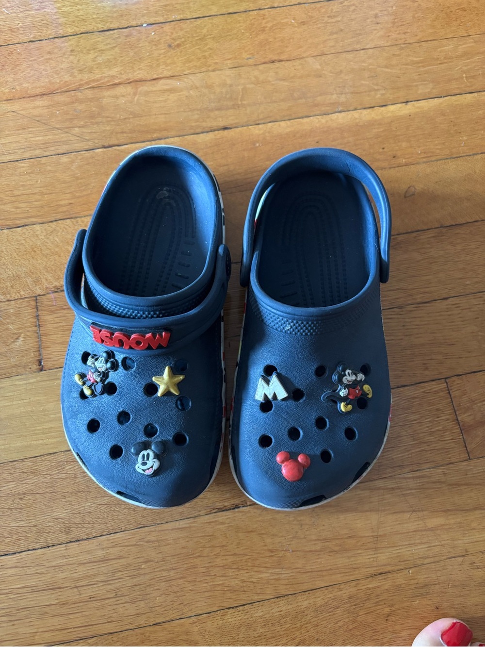 CROCS Kids Navy Mickey Mouse Clogs with Charms